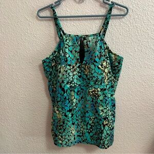 St. John’s Bay 20W Turquoise Leopard Swim Tankini